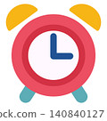 Simple and cute alarm clock icon (flat design) Simple and cute alarm clock icon (flat design) 140840127