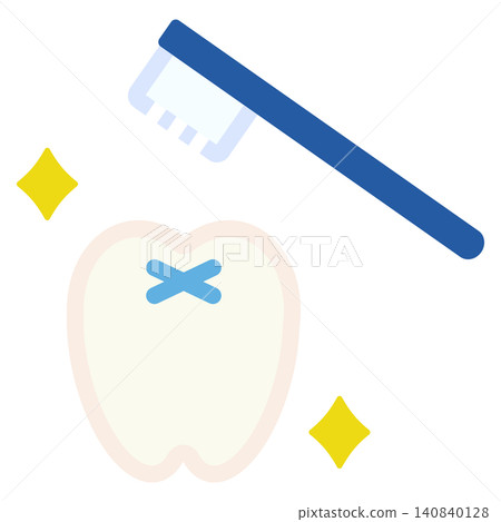 Simple and cute toothbrush icon (flat design) Simple and cute toothbrush icon (flat design) 140840128