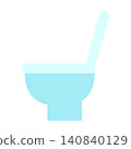 Simple and cute toilet icon (flat design) Simple and cute toilet icon (flat design) 140840129
