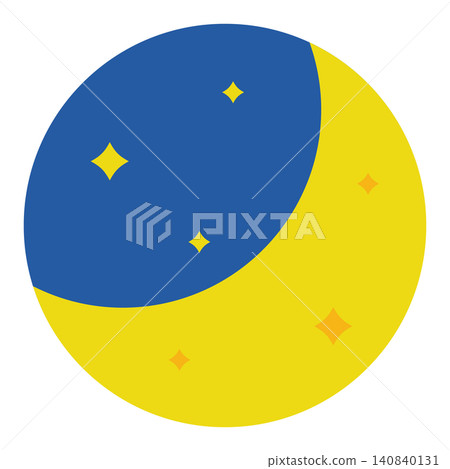 簡潔可愛的夜晚圖示(扁平化設計) 簡潔可愛的夜晚圖示(扁平化設計) 140840131