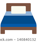 Simple and cute bed icon (flat design) Simple and cute bed icon (flat design) 140840132