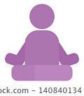 Simple and cute meditation icon (flat design) Simple and cute meditation icon (flat design) 140840134