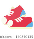 Simple and cute running shoe icon (flat design) Simple and cute running shoe icon (flat design) 140840135