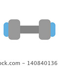 Simple and cute dumbbell icon (flat design) Simple and cute dumbbell icon (flat design) 140840136