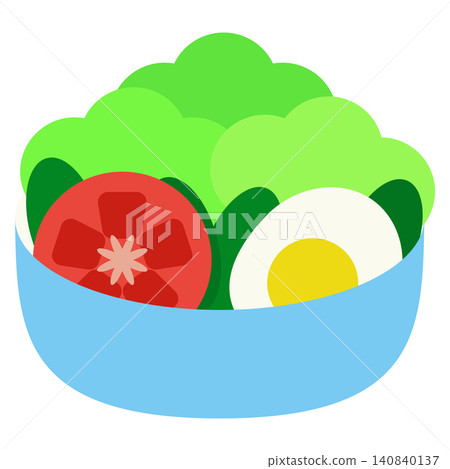 簡潔可愛的沙拉圖示(扁平化設計) 簡潔可愛的沙拉圖示(扁平化設計) 140840137