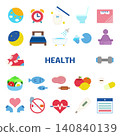 A simple and cute set of health icons (flat design) A simple and cute set of health icons (flat design) 140840139