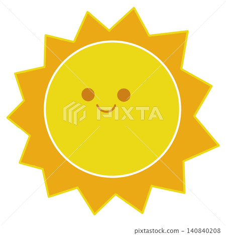一張可愛太陽的插圖 一張可愛太陽的插圖 140840208