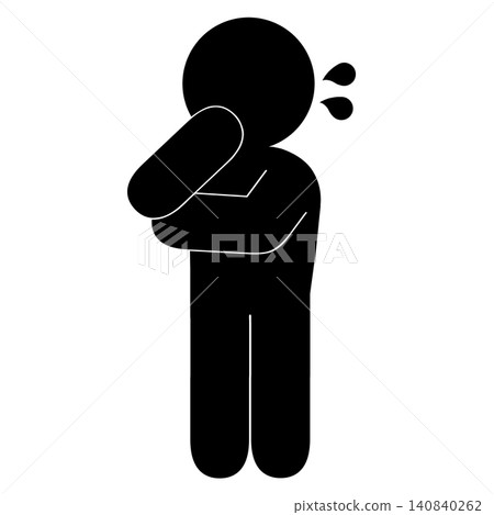 Pictogram of a panicked person (full body) Pictogram of a panicked person (full body) 140840262