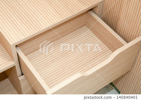 Drawer reveals clean space ready for organization Drawer reveals clean space ready for organization 140840401