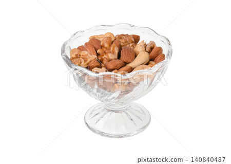Nuts in glass containers Nuts in glass containers 140840487
