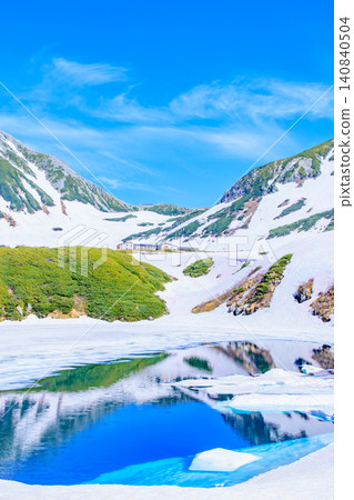 初夏時節的御栗池,富山縣立山町 初夏時節的御栗池,富山縣立山町 140840504