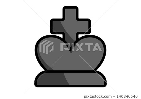 Chess King (Black Piece) Icon Chess King (Black Piece) Icon 140840546