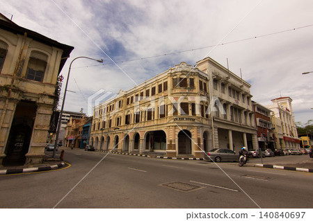Street in the city and building in Ipoh, Malaysia Street in the city and building in Ipoh, Malaysia 140840697