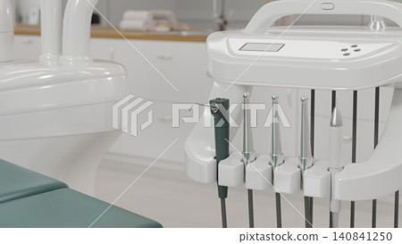Modern Dental Clinic Equipment Close Up with Professional Treatment Unit Modern Dental Clinic Equipment Close Up with Professional Treatment Unit 140841250