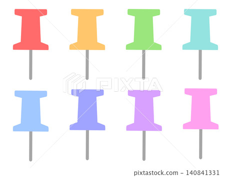 A set of colorful pushpin illustrations for use on bulletin boards, documents, and more. A set of colorful pushpin illustrations for use on bulletin boards, documents, and more. 140841331