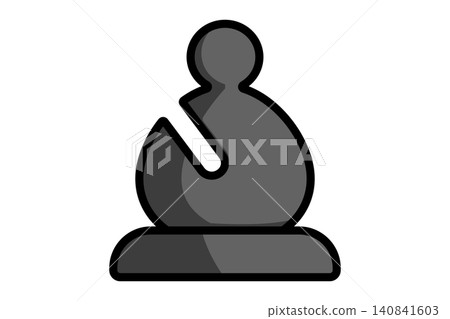 西洋棋主教(黑棋)圖標 西洋棋主教(黑棋)圖標 140841603