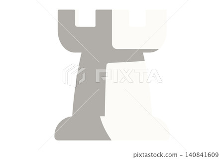 Chess piece, white, rook, icon Chess piece, white, rook, icon 140841609