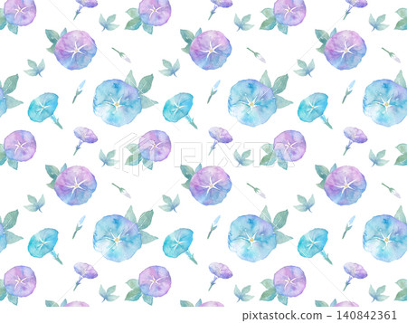 Watercolor morning glory wallpaper 140842361