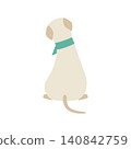 The back view of a sitting dog 140842759