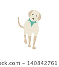 A dog walking by 140842761