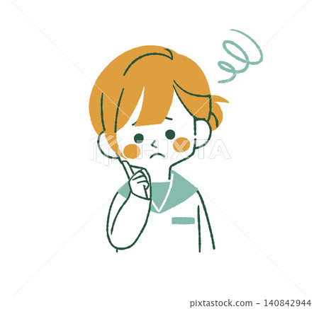 Female student in distress - 4 colors Female student in distress - 4 colors 140842944