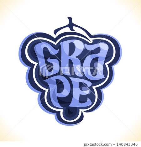 Vector logo for blue Grape 140843346