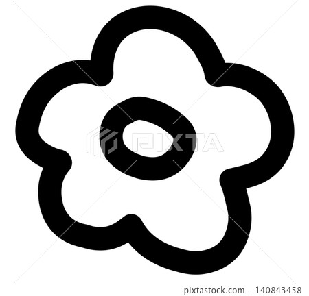 Hand drawn flower in black outlines for kid colouring book, tattoo, floral print, nature, garden, spring, summer vibes, plants, tree, blossom, blooming, home backyard, picnic, park, outdoors, house Hand drawn flower in black outlines for kid colouring book, tattoo, floral print, nature, garden, spring, summer vibes, plants, tree, blossom, blooming, home backyard, picnic, park, outdoors, house 140843458