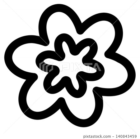 Hand drawn flower in black outlines for kid colouring book, tattoo, floral print, nature, garden, spring, summer vibes, plants, tree, blossom, blooming, home backyard, picnic, park, outdoors, house Hand drawn flower in black outlines for kid colouring book, tattoo, floral print, nature, garden, spring, summer vibes, plants, tree, blossom, blooming, home backyard, picnic, park, outdoors, house 140843459