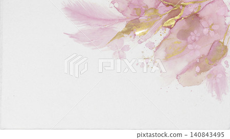以春天為主題的日式紙張背景,右上角優雅地融合了櫻花粉和金色的水彩圖案。 以春天為主題的日式紙張背景,右上角優雅地融合了櫻花粉和金色的水彩圖案。 140843495