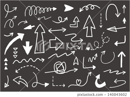 A collection of stylish hand-drawn arrows (vector material) A collection of stylish hand-drawn arrows (vector material) 140843602