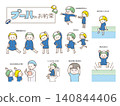 Pool Etiquette Illustration Set 140844406
