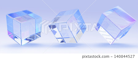 3d glass cubes set with holographic gradient in different angles. Crystal blocks with prismatic light refraction. Iridescent transparent square boxes, isolated graphic design elements. 3D illustration 3d glass cubes set with holographic gradient in different angles. Crystal blocks with prismatic light refraction. Iridescent transparent square boxes, isolated graphic design elements. 3D illustration 140844527