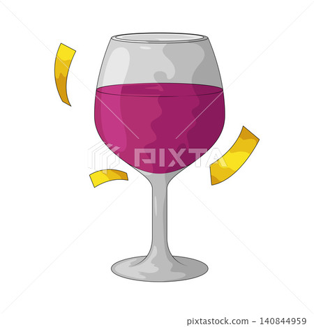 Illustration of Wine Glass Illustration of Wine Glass 140844959