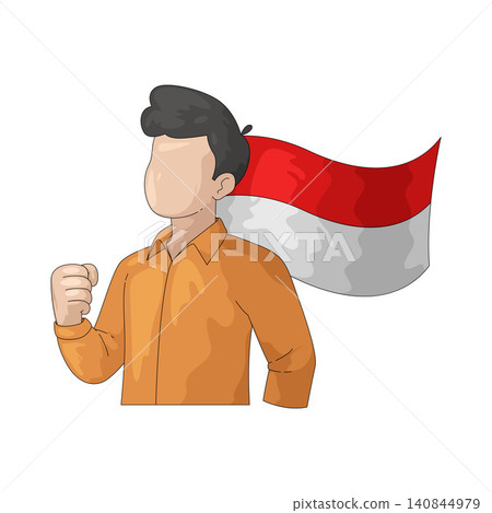 Illustration of Indonesia Youth Male Illustration of Indonesia Youth Male 140844979