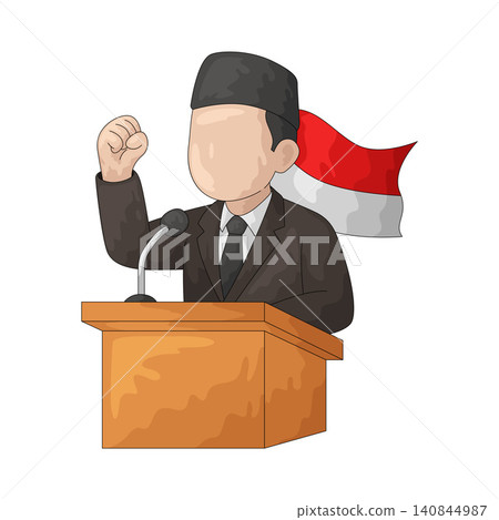 Illustration of Youth Pledge Speech Illustration of Youth Pledge Speech 140844987