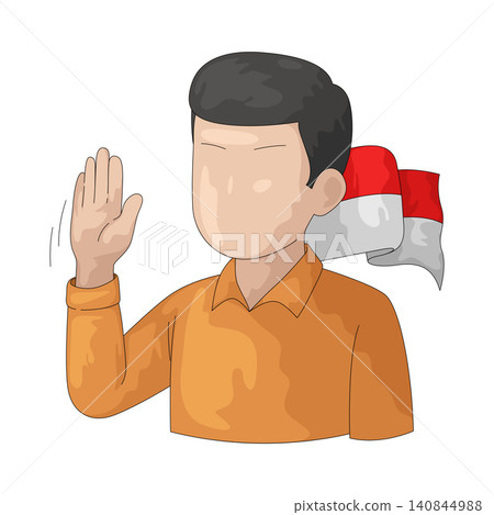 Oath of Youth Pledge Day Illustration Oath of Youth Pledge Day Illustration 140844988