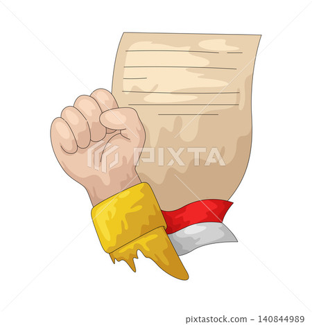 Illustration of Youth Pledge Paper Illustration of Youth Pledge Paper 140844989