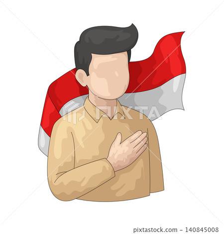 Illustration of Indonesian Youth Male Illustration of Indonesian Youth Male 140845008