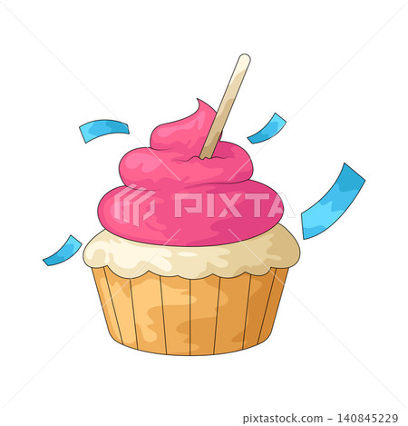 Illustration of Cupcake 140845229