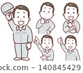A set of various cute poses for the worker. A set of various cute poses for the worker. 140845429