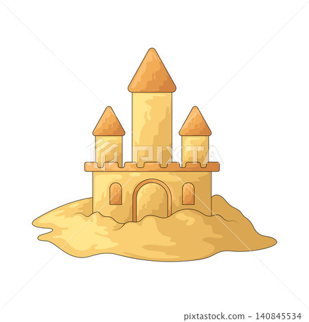 Illustration of Sandcastle Illustration of Sandcastle 140845534