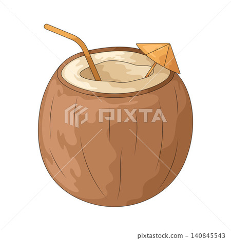 Illustration of Coconut Drink Illustration of Coconut Drink 140845543
