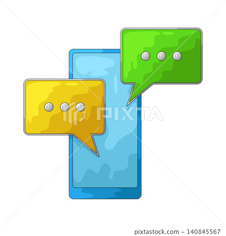 Illustration of Smartphone chat Illustration of Smartphone chat 140845567