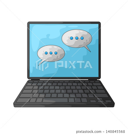 Illustration of Laptop chat Illustration of Laptop chat 140845568