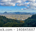 A view of Kagawa city from Kotohira Shrine in Kagawa. 140845607