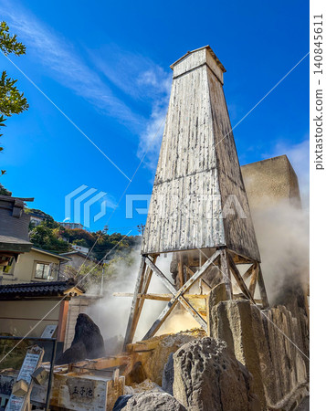 A hot spring vent in Atagawa, Shizuoka Prefecture, Japan A hot spring vent in Atagawa, Shizuoka Prefecture, Japan 140845611