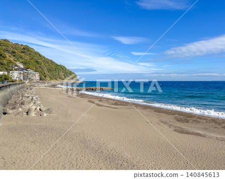 A beach scene in Atagawa, Shizuoka, Japan A beach scene in Atagawa, Shizuoka, Japan 140845613