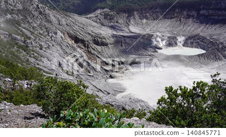 Kawah Putih Volcanic Crater in West Java Indonesia 140845771
