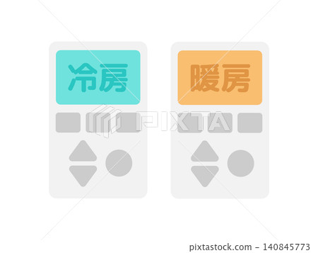 Air conditioner remote control for cooling and heating (illustration) Air conditioner remote control for cooling and heating (illustration) 140845773