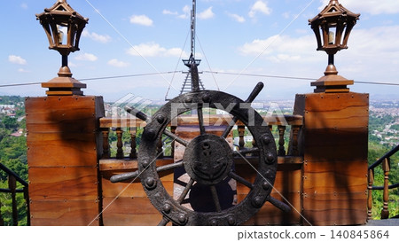 Ship Wheel Lookout Point with City View Ship Wheel Lookout Point with City View 140845864